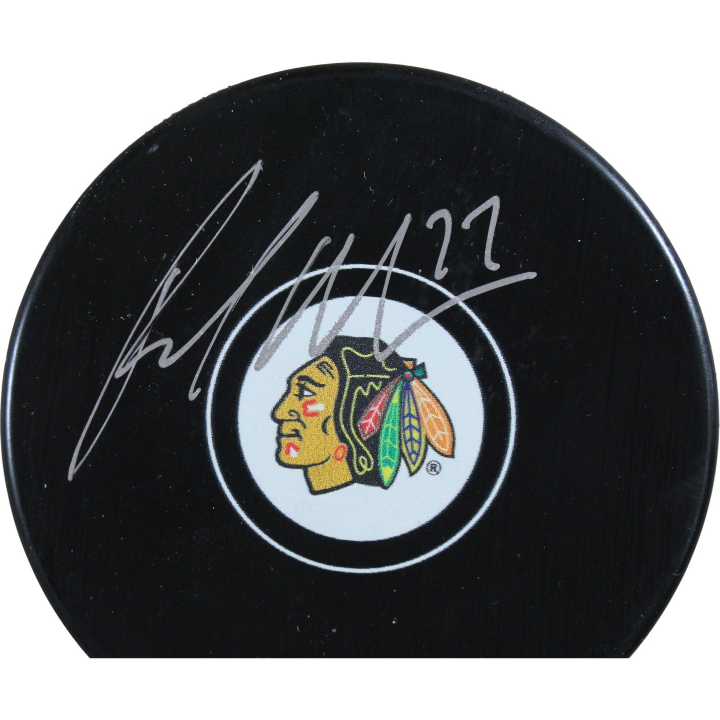 Patrick Maroon Autographed Chicago Blackhawks Logo Hockey Puck