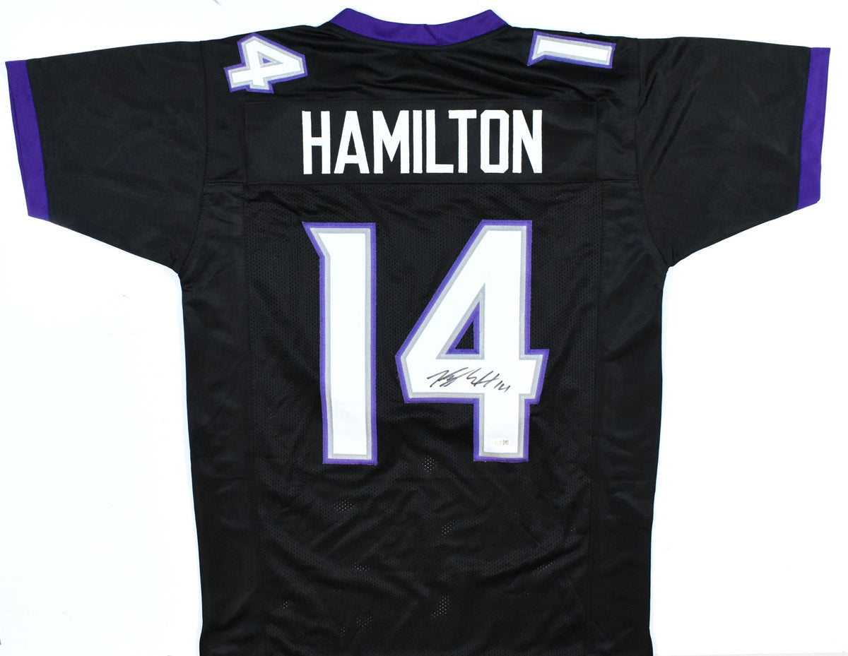 Kyle Hamilton Autographed Baltimore Ravens Black Custom Jersey
