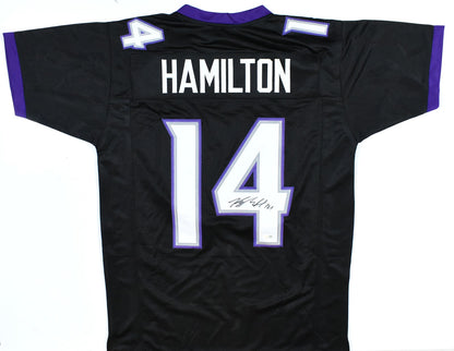 Kyle Hamilton Autographed Baltimore Ravens Black Custom Jersey