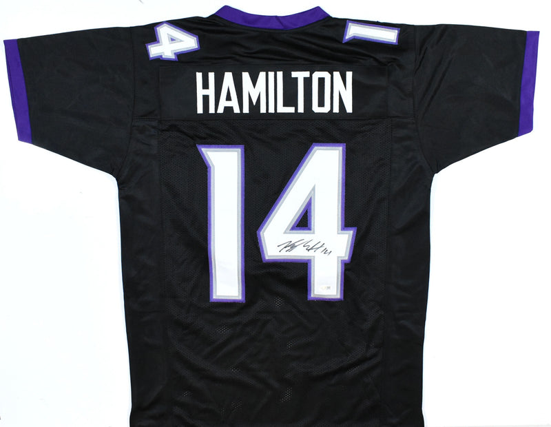 Kyle Hamilton Autographed Baltimore Ravens Black Custom Jersey