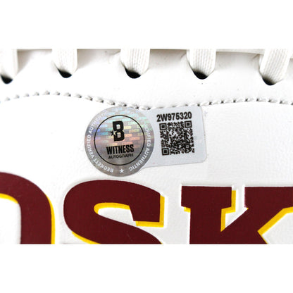 Darrell Green Autographed Washington Redskins Logo Football HOF (BAS)