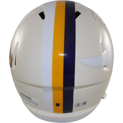 Randy Moss Autographed Minnesota Vikings Full Size Retro Helmet