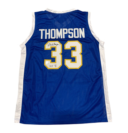 David Thompson Signed Denver Nuggets Custom Jersey HOF 96 Beckett Witnessed
