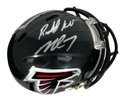 Roddy White & Michael Vick Signed Atlanta Falcons Mini Helmet BAS