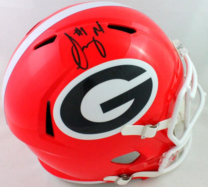 Sony Michel Autographed Georgia Bulldogs Full Size Speed Helmet - Black
