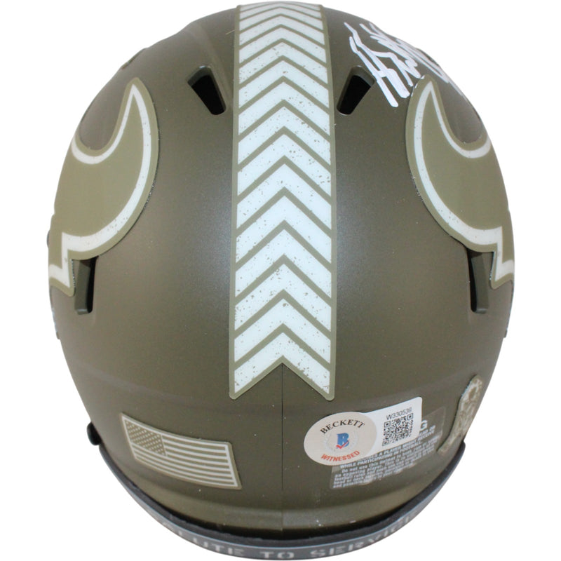 JJ Watt Signed Houston Texans 2022 Salute to Service Mini Helmet