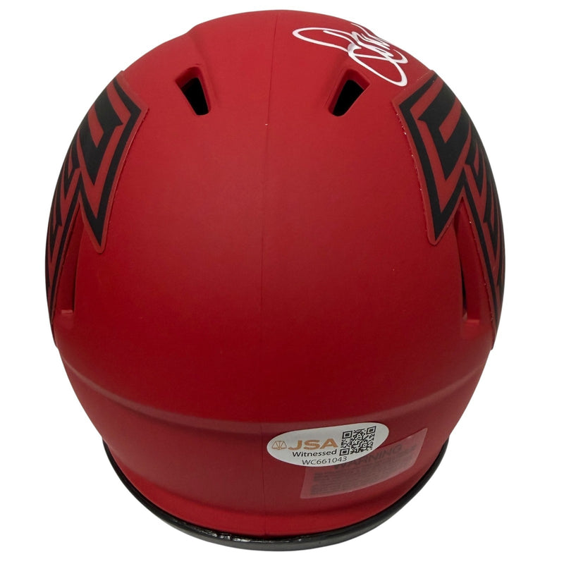 Jamal Anderson Signed Atlanta Falcons Rave Mini Helmet