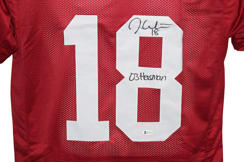 Jason White Signed Oklahoma Custom Football Jersey Heisman Inscription