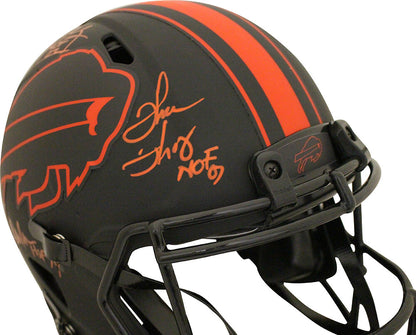 Jim Kelly, Thurman Thomas & Andre Reed Signed Bills Authentic Eclipse Helmet
