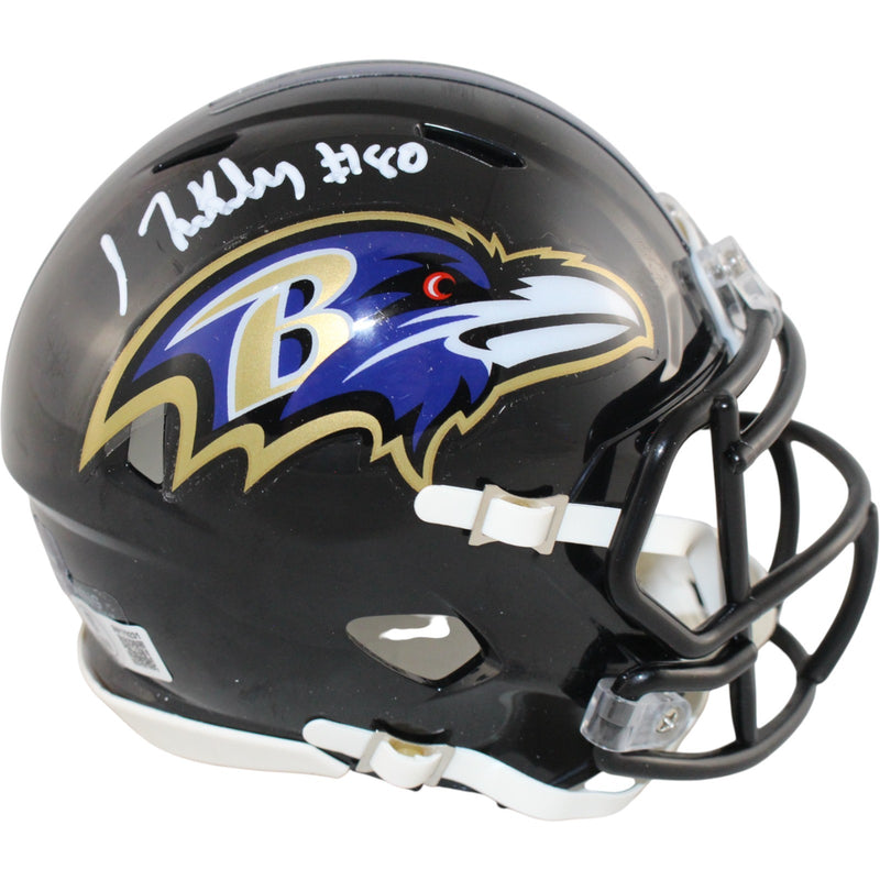 Isiah Likely Baltimore Ravens Autographed Mini Helmet