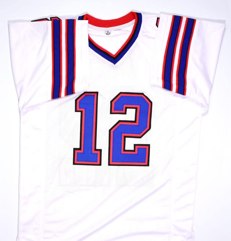 Jim Kelly Autographed Buffalo Bills White Custom Jersey