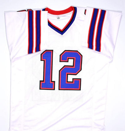 Jim Kelly Autographed Buffalo Bills White Custom Jersey