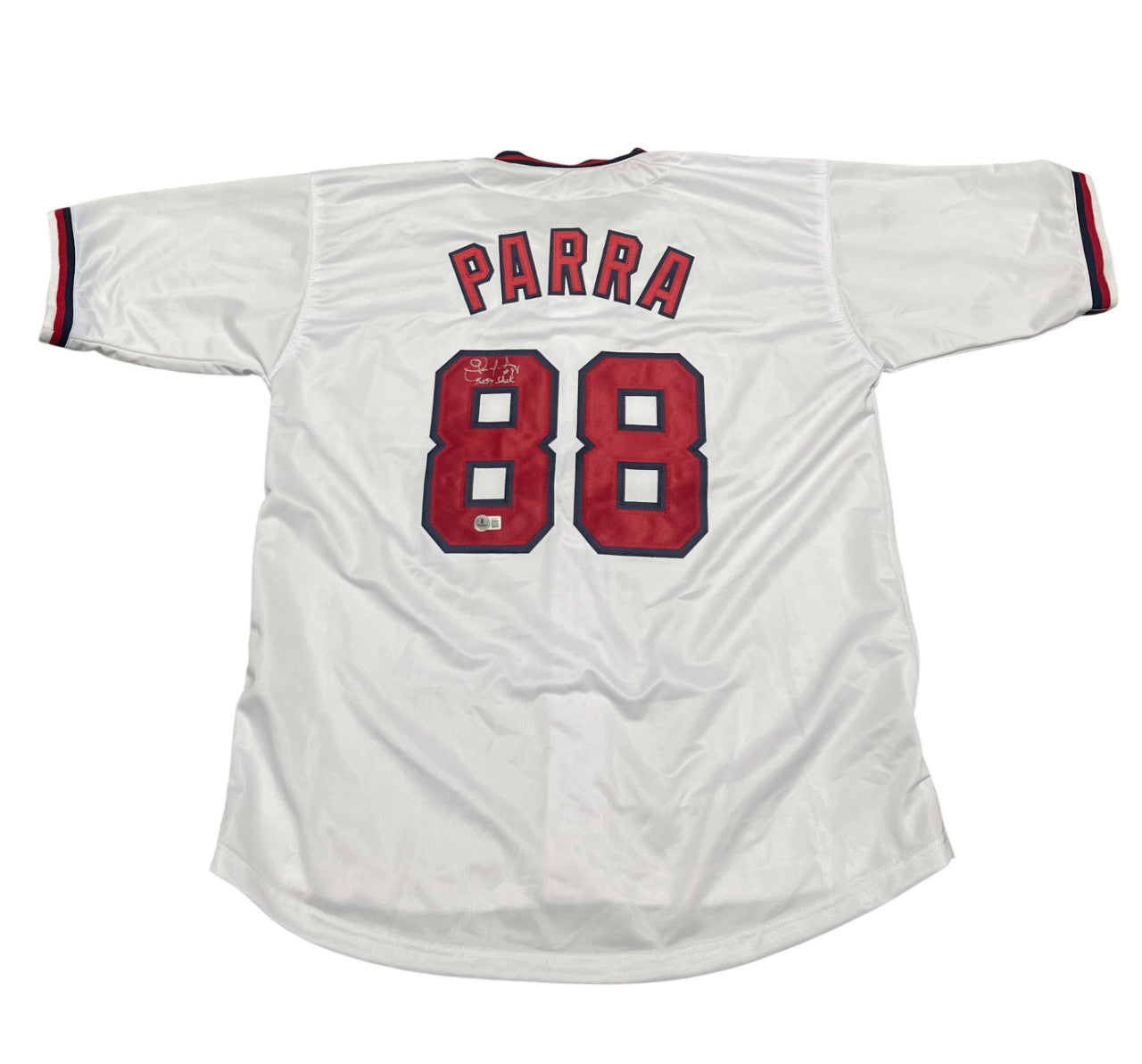 Gerardo Parra Signed Washington Custom Jersey with "Baby Shark" Inscription