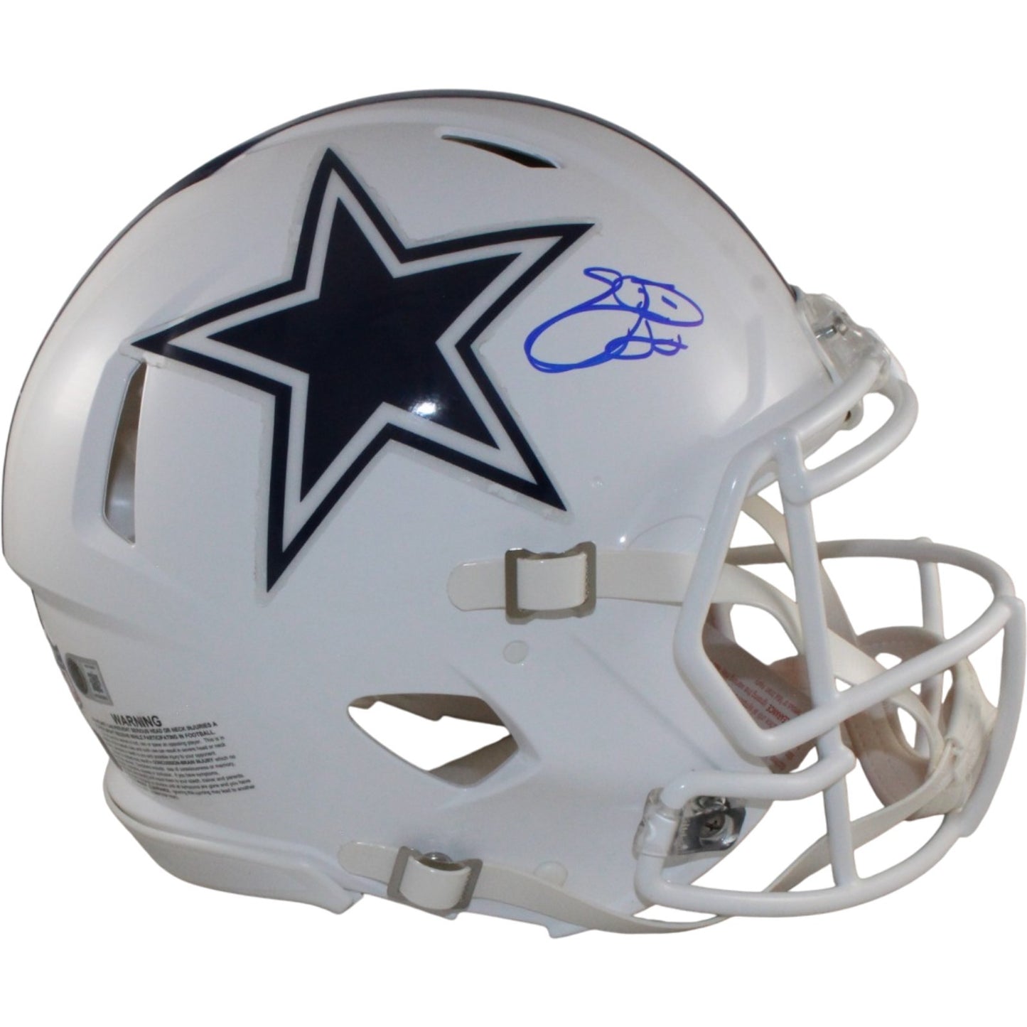 Emmitt Smith Signed Dallas Cowboys 2022 Alternate Authentic Full Size Helmet
