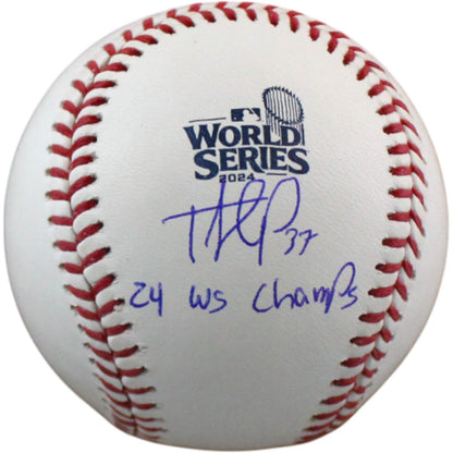Teoscar Hernandez Signed Dodgers 2024 World Series Baseball (WS Champs)