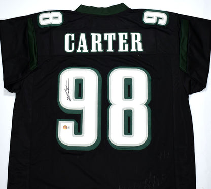 Jalen Carter Signed Philadelphia Eagles Black Custom Jersey