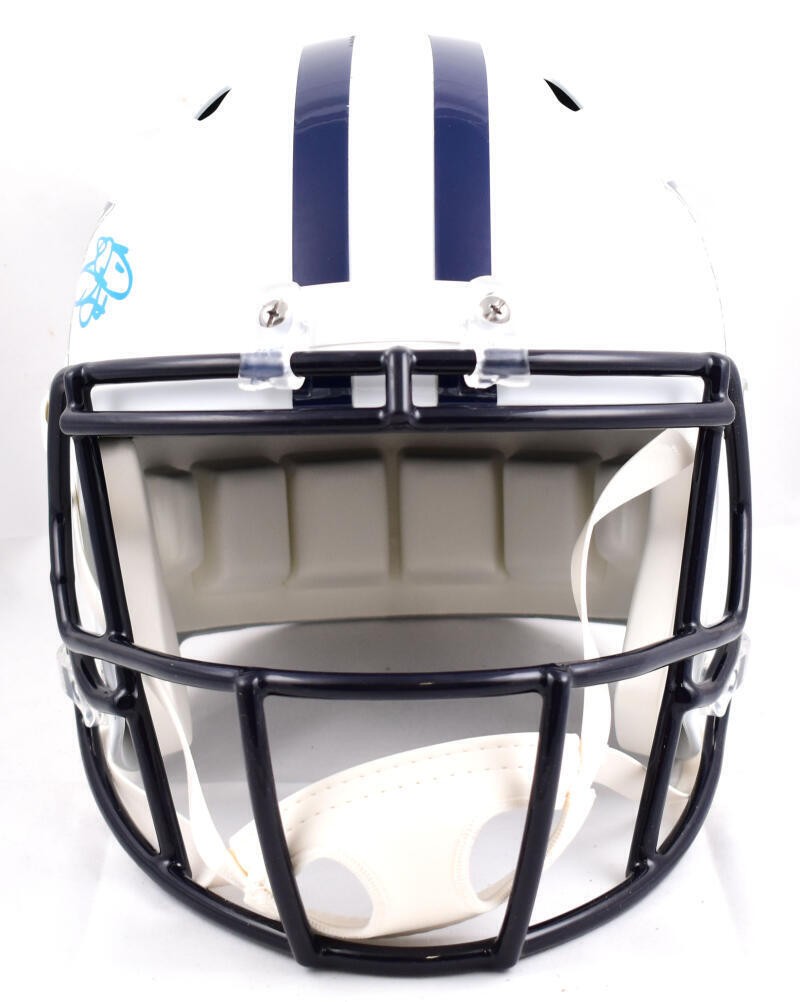 Emmitt Smith Signed Dallas Cowboys Full Size Flat White Speed Helmet
