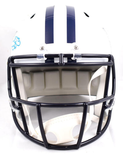 Emmitt Smith Signed Dallas Cowboys Full Size Flat White Speed Helmet
