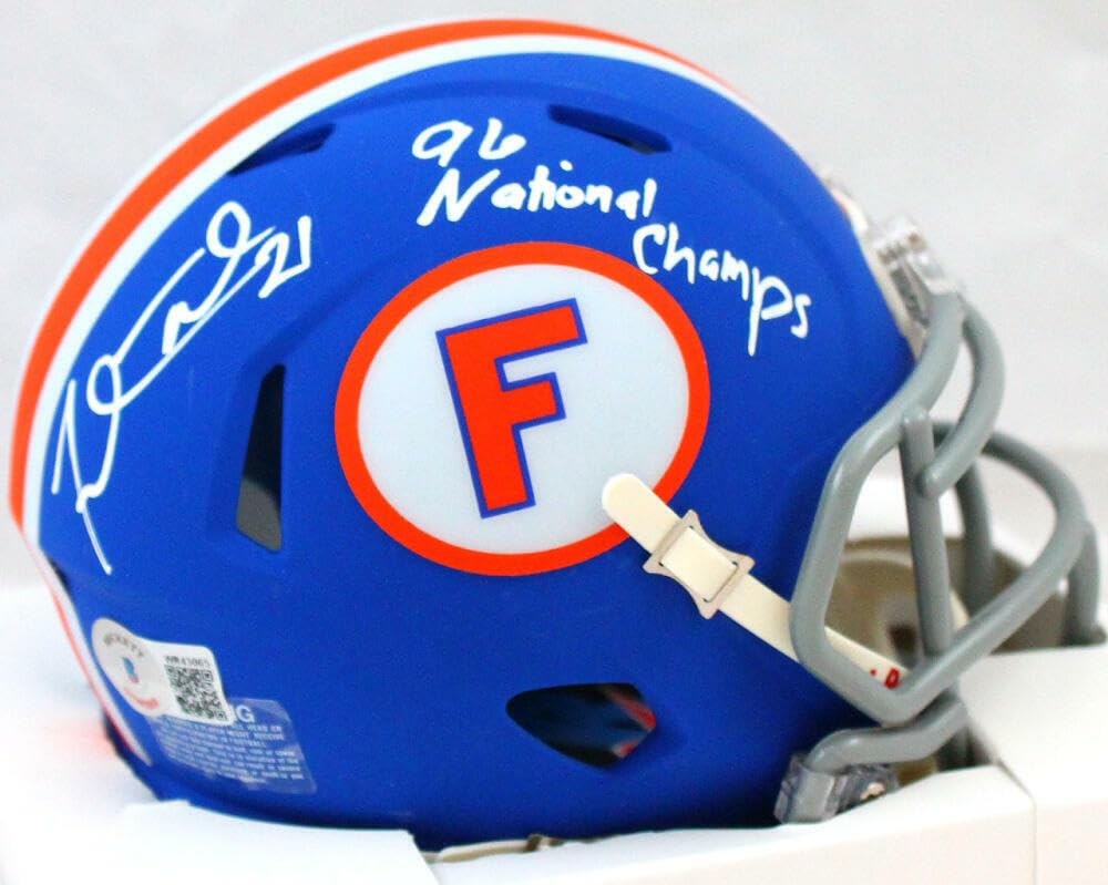 Fred Taylor Signed Florida Gators White Speed Mini Helmet Inscribed