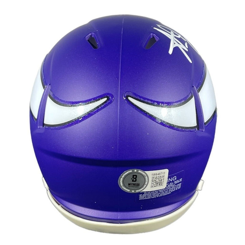 Aaron Jones Signed Minnesota Vikings Speed Mini Helmet (Beckett COA)