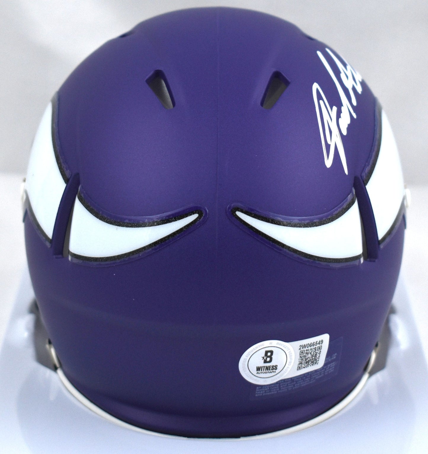 Jared Allen Autographed Minnesota Vikings White Speed Mini Helmet