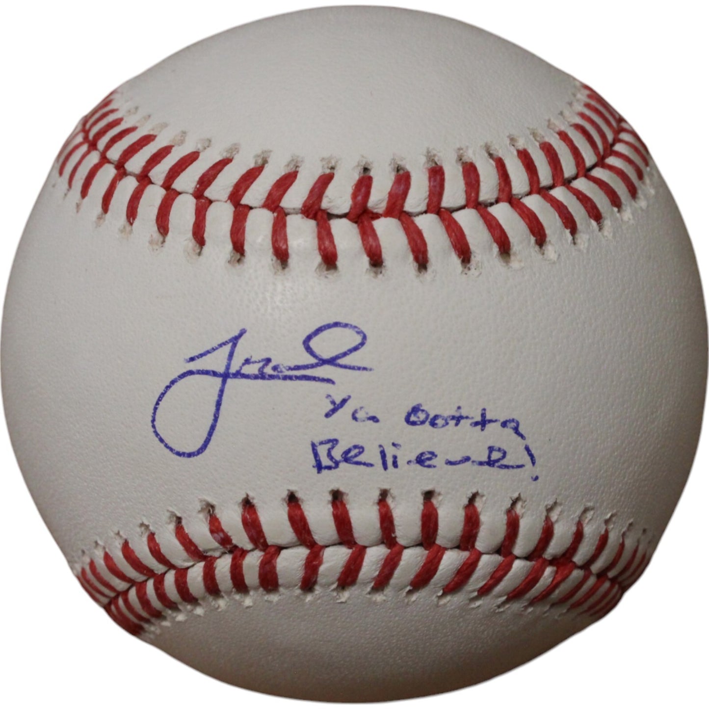 Jeff McNeil Autographed New York Mets Baseball (Ya Gotta Believe Inscription)