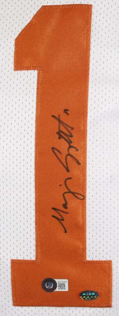 Major Applewhite Signed White College Style Custom Jersey