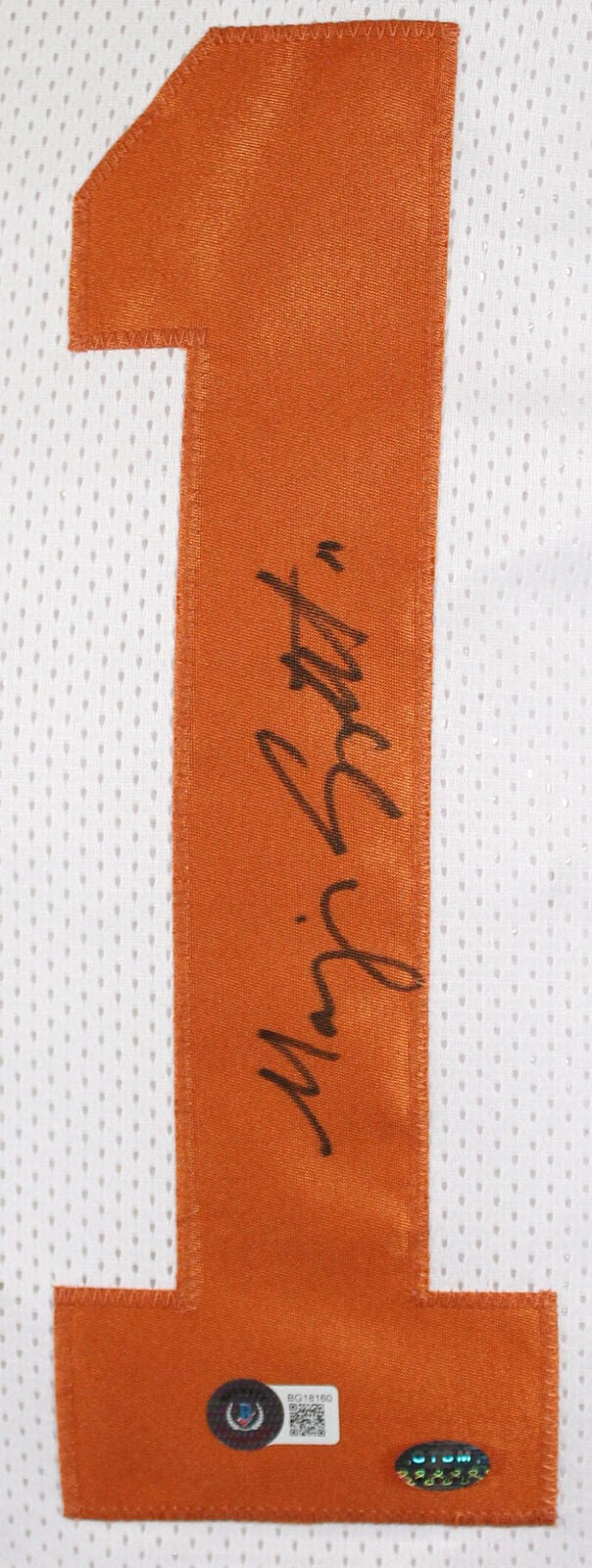 Major Applewhite Signed White College Style Custom Jersey