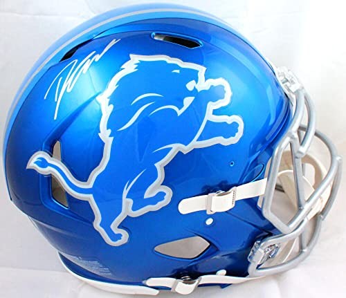 D'Andre Swift Signed Detroit Lions Full Size Flash Speed Authentic Helmet