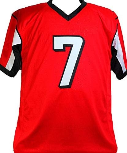 Michael Vick Autographed Red Pro Style Custom Jersey