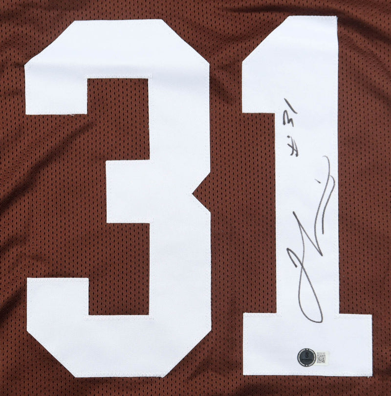 Jamal Lewis Autographed Cleveland Browns Brown Custom Jersey