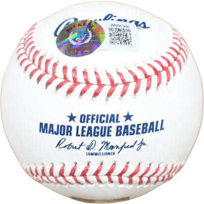 Corbin Bernsen Signed Baseball Inscribed "Strike This..." Beckett BAS