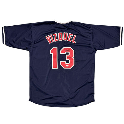 Omar Vizquel Autographed Cleveland Indians Custom Jersey