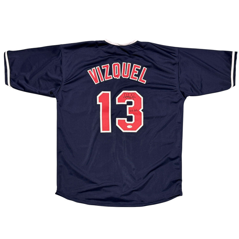 Omar Vizquel Autographed Cleveland Indians Custom Jersey