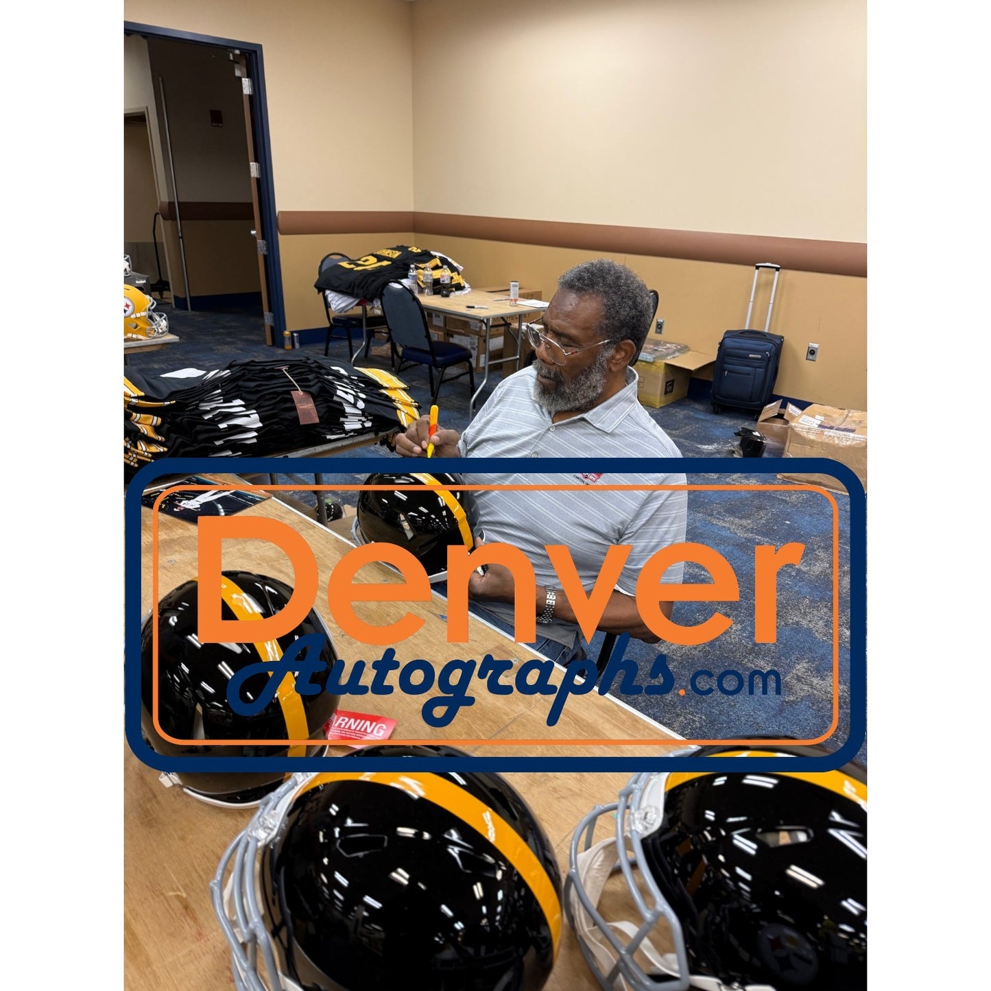 Joe Greene Signed Pittsburgh Steelers Authentic Throwback Helmet