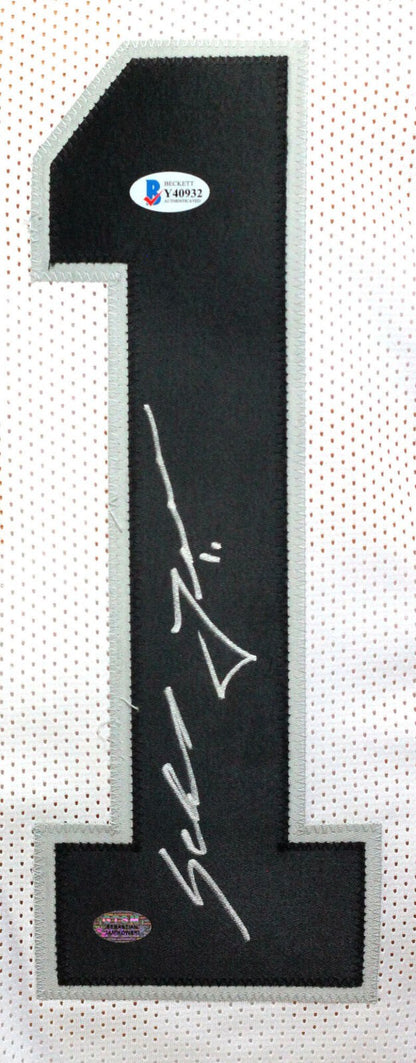 Sebastian Janikowski Autographed White Custom Football Jersey