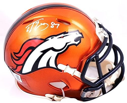 Ed McCaffrey Signed Denver Broncos Flash Speed Mini Helmet