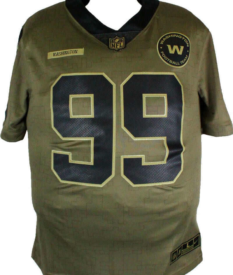 Chase Young Autographed Washington Football Team Salute to Service Jersey