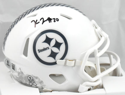 Kaleb Johnson Autographed Pittsburgh Steelers Salute to Service Mini Helmet