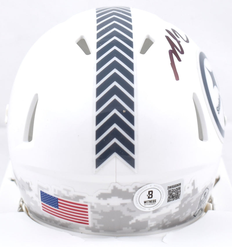 Michael Vick Signed Pittsburgh Steelers 2024 Salute to Service Mini Helmet