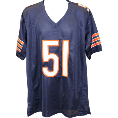 Dick Butkus Autographed Chicago Bears Navy Jersey