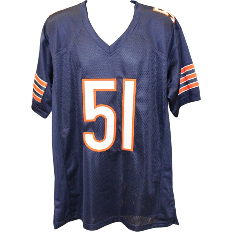 Dick Butkus Autographed Chicago Bears Navy Jersey