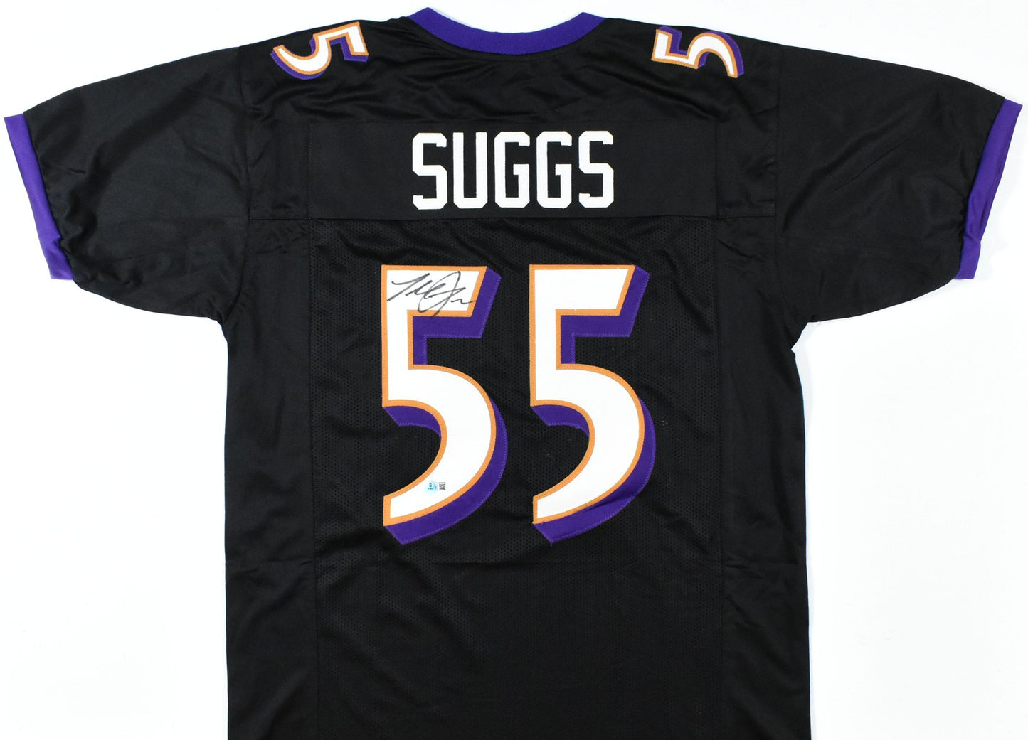 Terrell Suggs Autographed Baltimore Ravens Custom Black Jersey