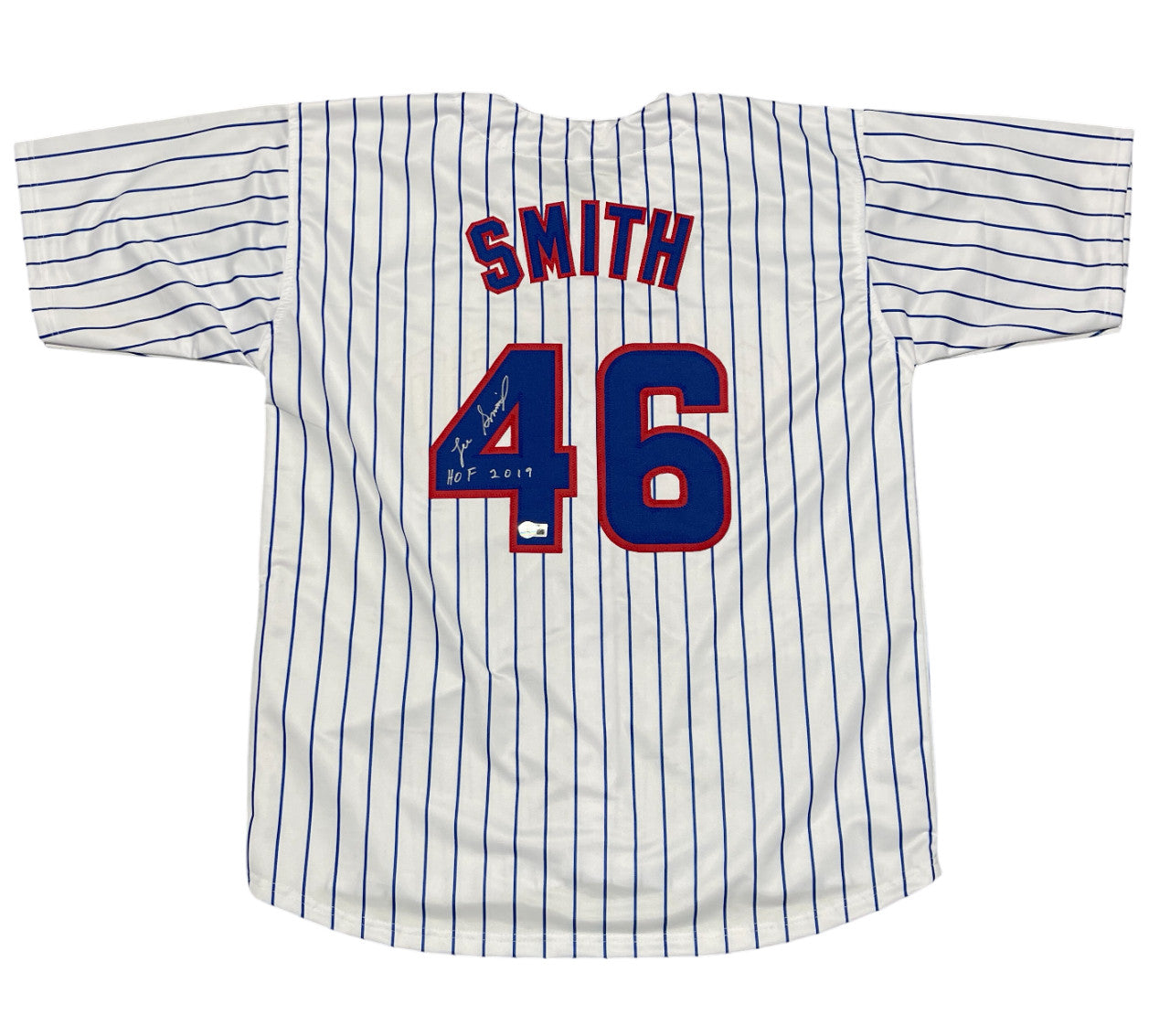 Lee Smith Chicago Cubs Signed Jersey HOF 2019 Beckett Witness COA