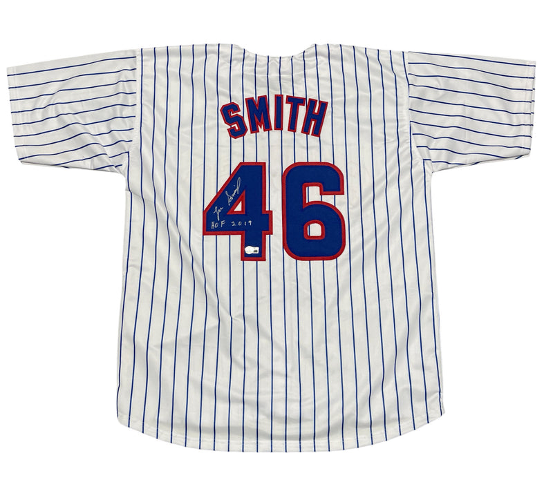 Lee Smith Chicago Cubs Signed Jersey HOF 2019 Beckett Witness COA