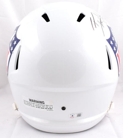 TJ Watt and Michael Strahan Autographed NFL Full Size Speed Helmet