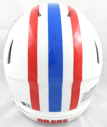 Warren Moon Signed Houston Oilers Full Size Speed Authentic Helmet (HOF)