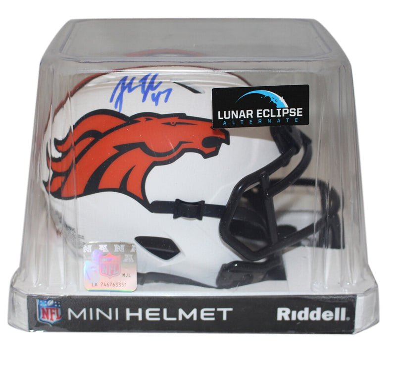 John Lynch Denver Broncos Signed Lunar Speed Mini Helmet Beckett