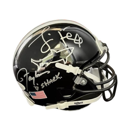 Jamie Foxx & Lawrence Taylor Signed Any Given Sunday Sharks Mini Helmet