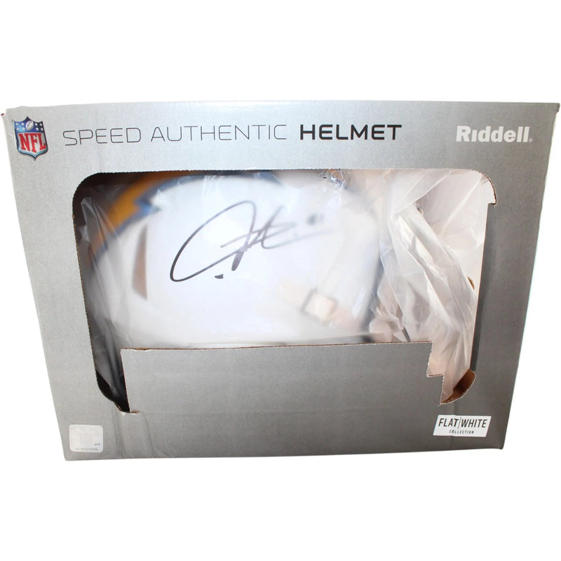LaDainian Tomlinson Signed San Diego Chargers Proline Flat White Helmet